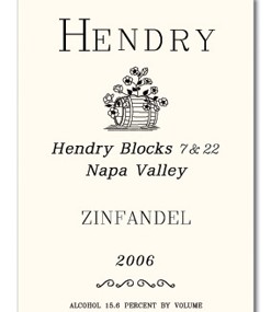 2006 Hendry Zinfandel Blocks 7 & 22