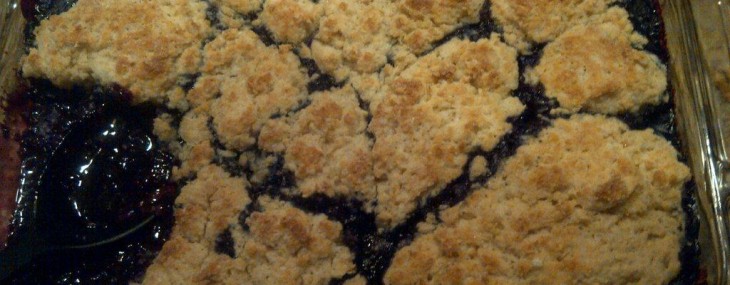 Lemony Blueberry Cobbler