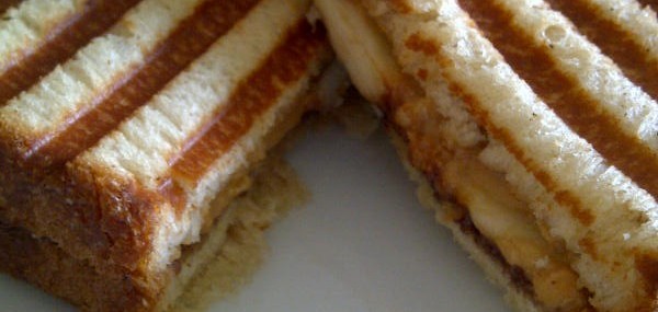 Peanut Butter, Banana and Nutella Panini