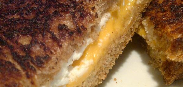 Boucheron and Sharp Cheddar Grilled Cheese