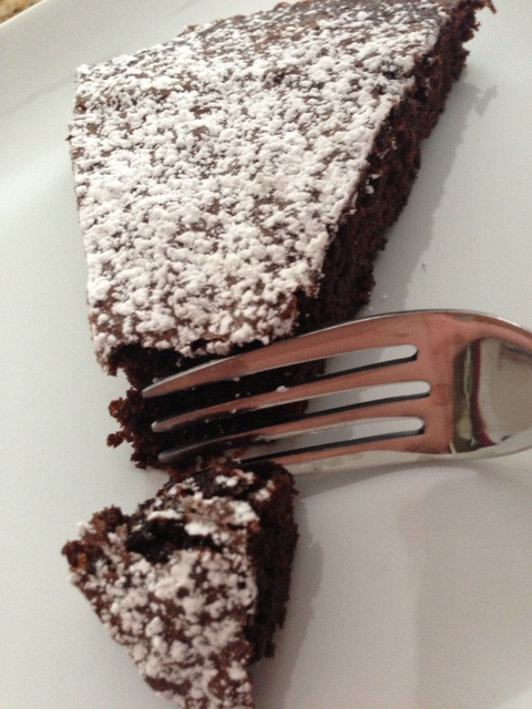 Flourless Chocolate Cake Slice