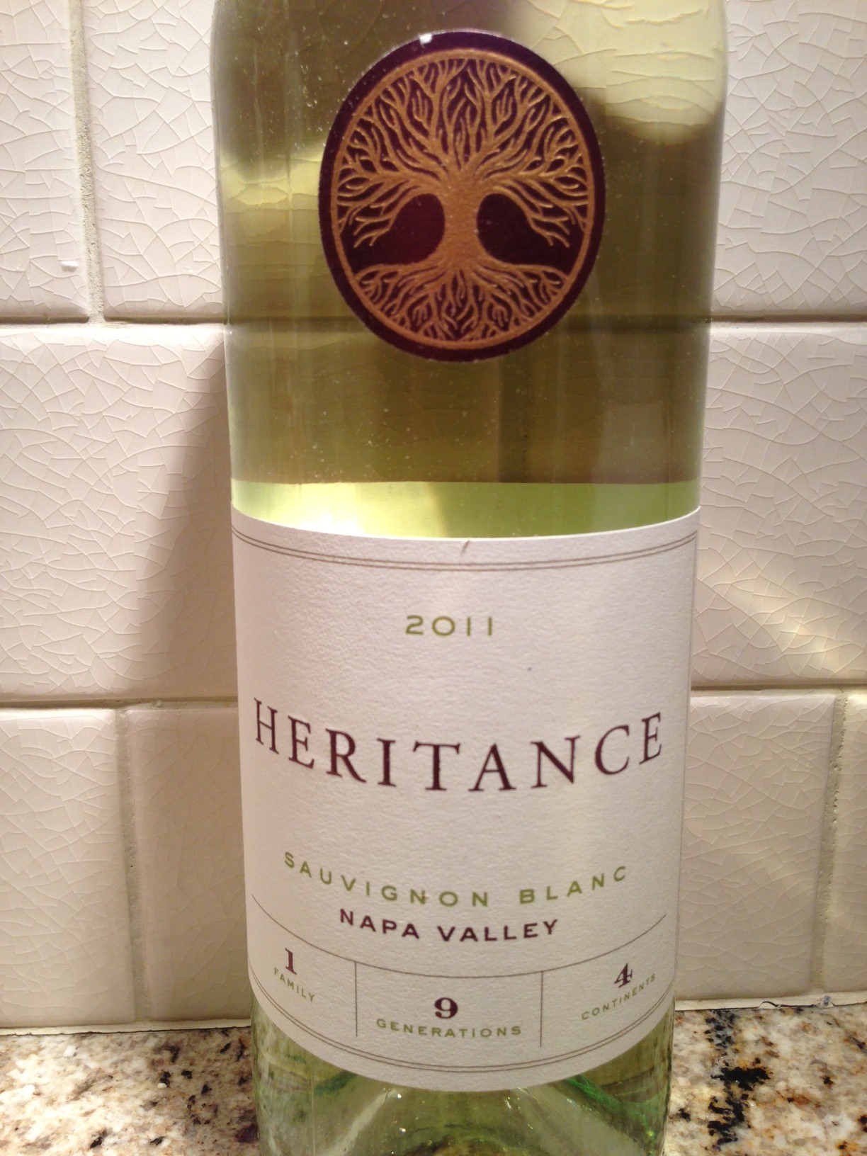 2011 Heritance Sauvignon Blanc Napa Valley