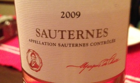 2009 Marquis de Chasse Sauternes