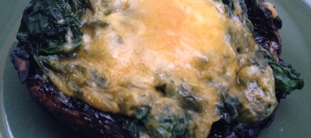Spinach Stuffed Portobello Mushrooms