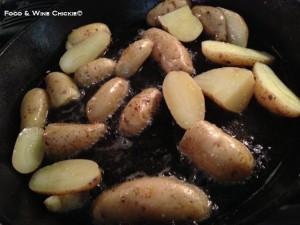 Frying Fingerling Potatoes
