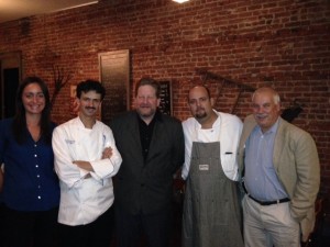 Kate from 90+ Cellars, Chef Michael Weisshaupt, Heights Beer & Wine Emporium Wine Director - Tim Cornine, Chef Bryan Gregg, Anthony Bracco of Bracco Farms 