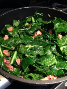 Collards Sauteeing