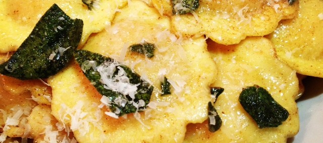 Butternut Squash Ravioli in Sage Brown Butter