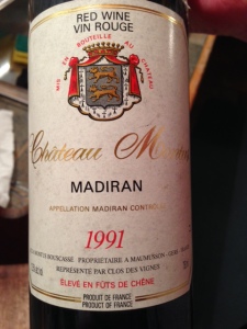 1991 Château Montus Madiran Cuvée Prestige