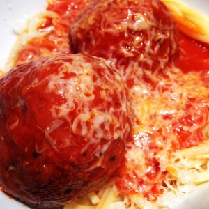 Turkey Meatballs and Spaghetti