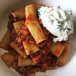 Rigatoni with Lamb Bolognese