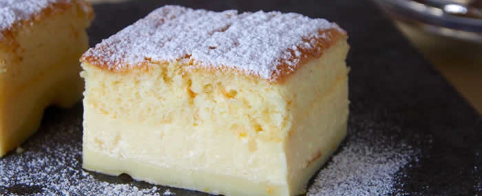 Magic Vanilla Lemon Custard Cake