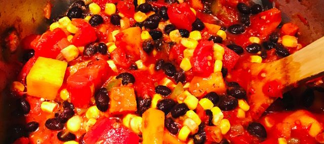 Vegetarian Black Bean and Butternut Squash Chili