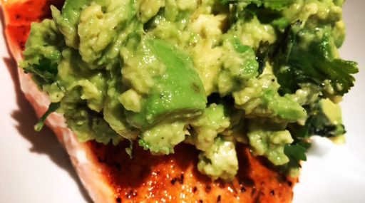 Salmon with Avocado Mash – Not Really a Recipe
