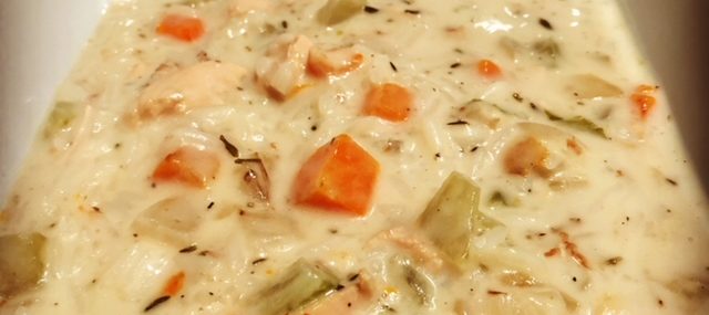 Short Cut Creamy Chicken and Rice Soup