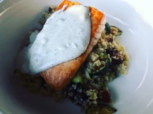 Seared Salmon & Lemon Labneh