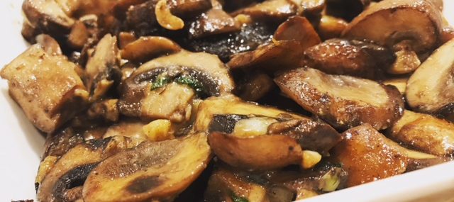 Garlic Miso Cremini Mushrooms