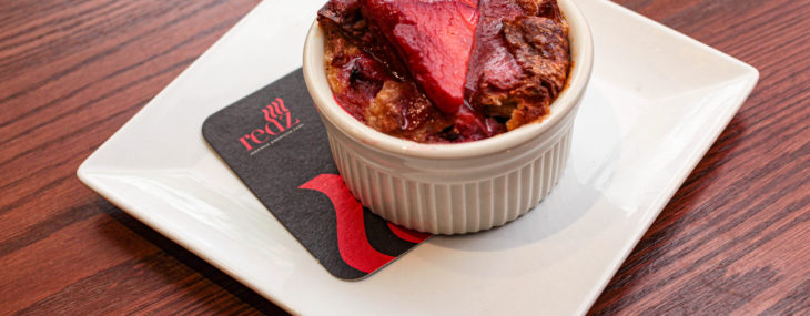 Strawberry Bread Pudding by Redz Restaurant