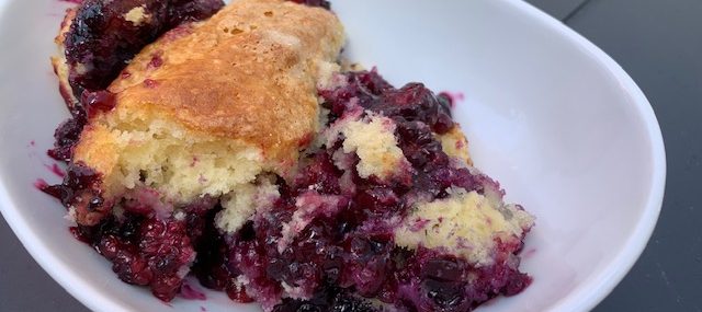 Simple Berry Cobbler in a Cast Iron Pan