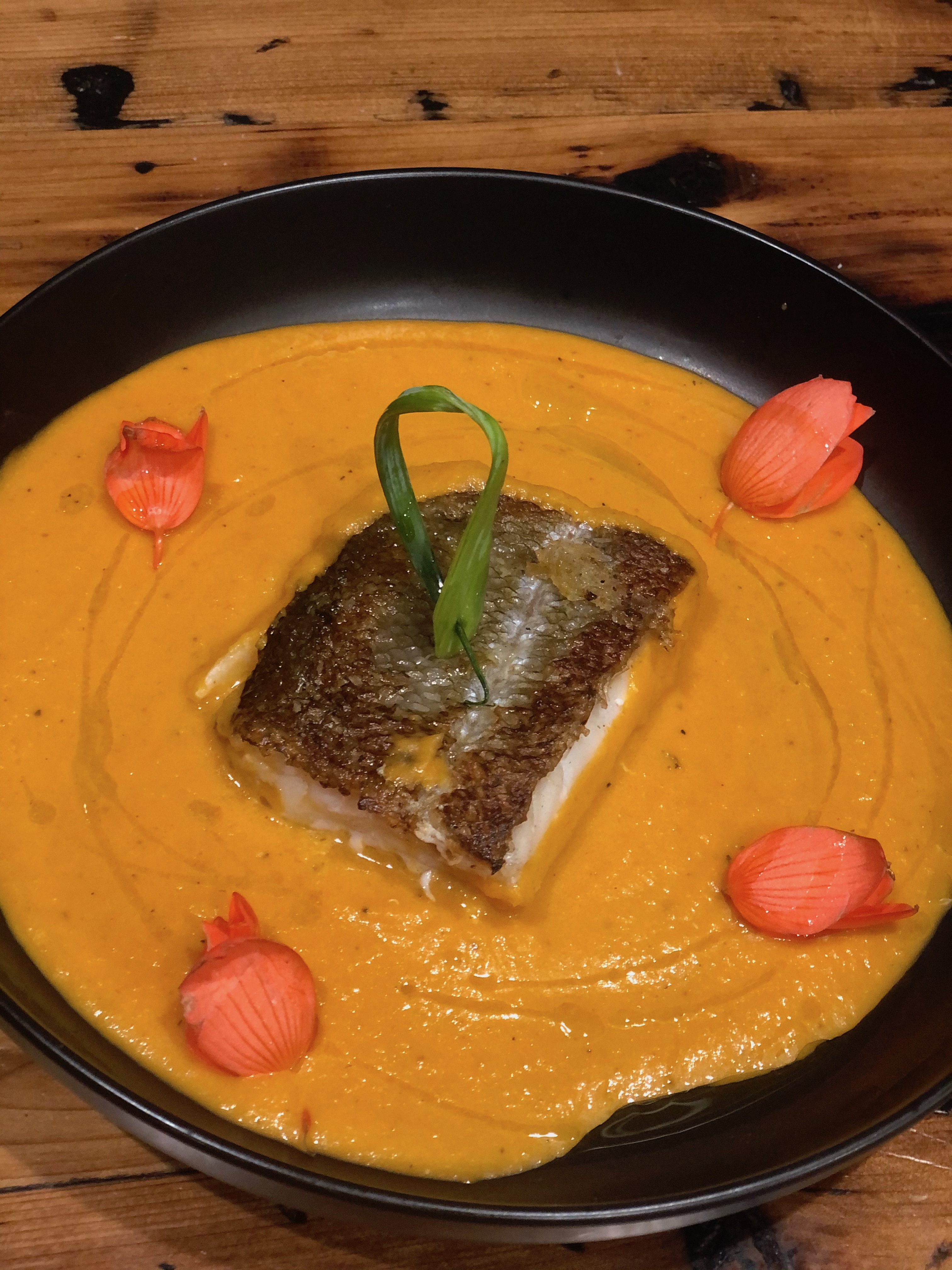 Old York Cellars Cod with Vegetable Sauce