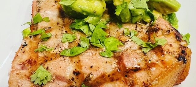 Smoked Swordfish with Avocado Salsa