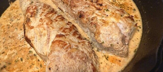 Pork Tenderloin with Dijon Mustard Cream Sauce